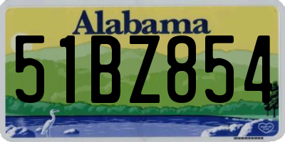 AL license plate 51BZ854