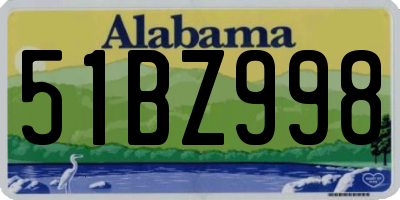AL license plate 51BZ998