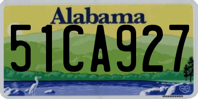 AL license plate 51CA927