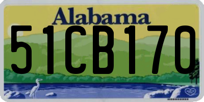 AL license plate 51CB170