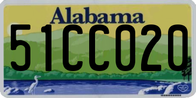 AL license plate 51CC020