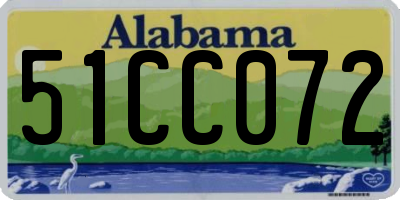 AL license plate 51CC072