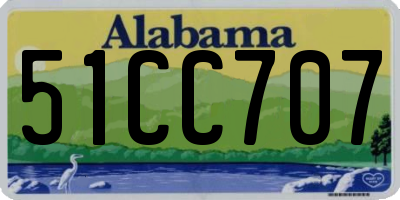 AL license plate 51CC707
