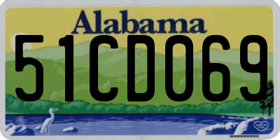 AL license plate 51CD069