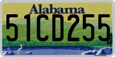 AL license plate 51CD255