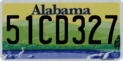AL license plate 51CD327