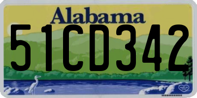 AL license plate 51CD342