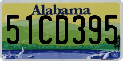 AL license plate 51CD395