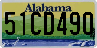 AL license plate 51CD490