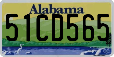 AL license plate 51CD565