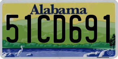 AL license plate 51CD691