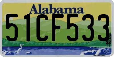 AL license plate 51CF533