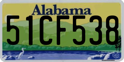 AL license plate 51CF538