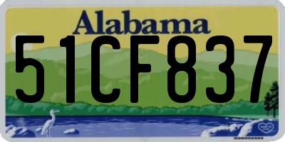 AL license plate 51CF837