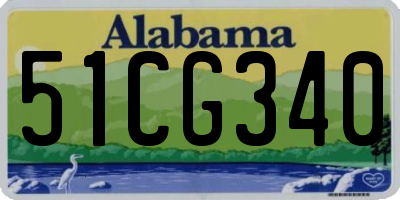 AL license plate 51CG340