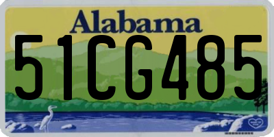 AL license plate 51CG485