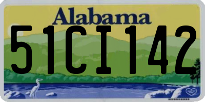 AL license plate 51CI142