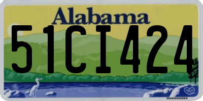 AL license plate 51CI424
