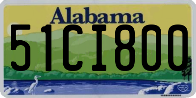 AL license plate 51CI800