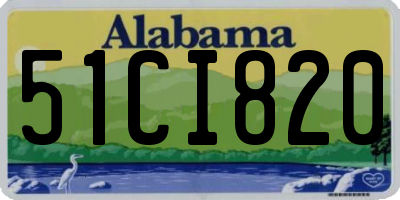 AL license plate 51CI820