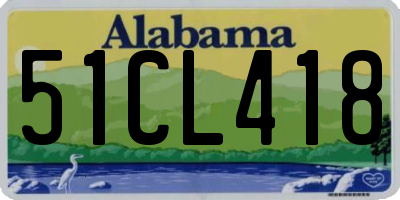 AL license plate 51CL418