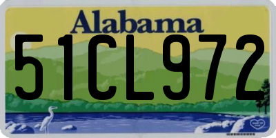 AL license plate 51CL972