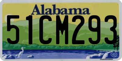 AL license plate 51CM293