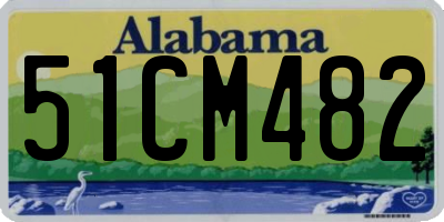 AL license plate 51CM482