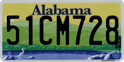 AL license plate 51CM728
