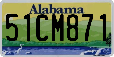 AL license plate 51CM871