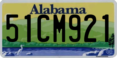 AL license plate 51CM921