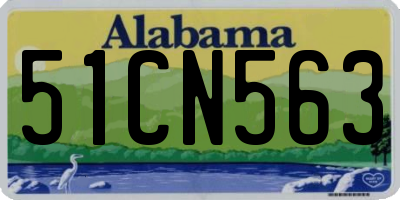 AL license plate 51CN563
