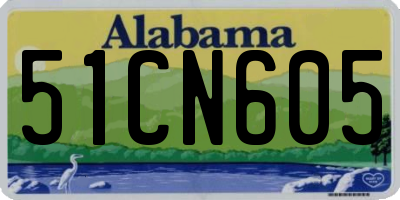 AL license plate 51CN605