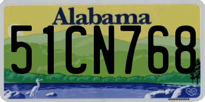 AL license plate 51CN768