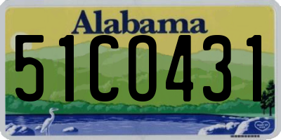 AL license plate 51CO431