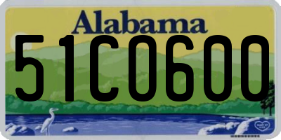 AL license plate 51CO600