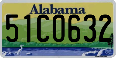 AL license plate 51CO632