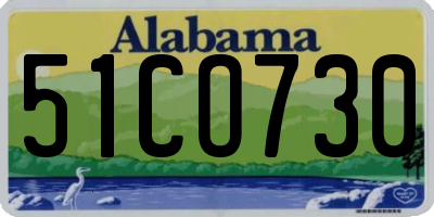 AL license plate 51CO730