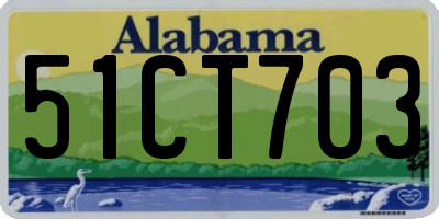 AL license plate 51CT703