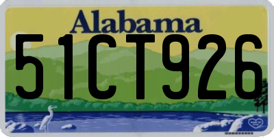 AL license plate 51CT926