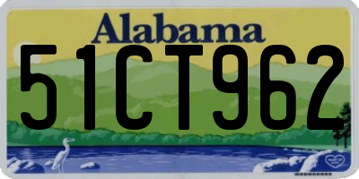 AL license plate 51CT962