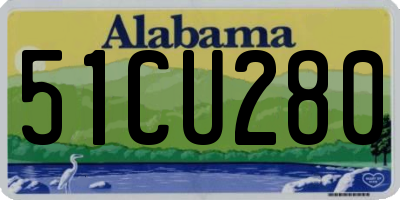 AL license plate 51CU280