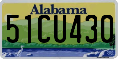 AL license plate 51CU430