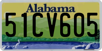 AL license plate 51CV605