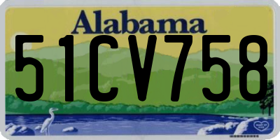 AL license plate 51CV758
