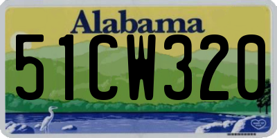 AL license plate 51CW320