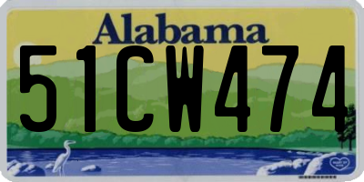 AL license plate 51CW474