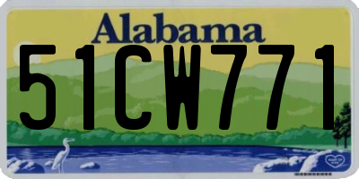 AL license plate 51CW771