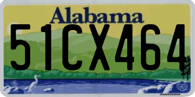 AL license plate 51CX464