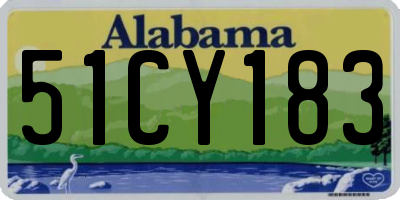 AL license plate 51CY183
